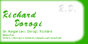 richard dorogi business card