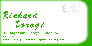 richard dorogi business card